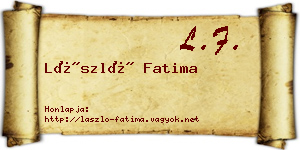 László Fatima névjegykártya