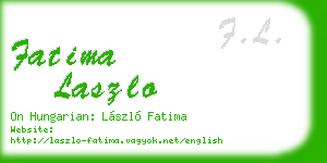fatima laszlo business card