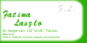 fatima laszlo business card